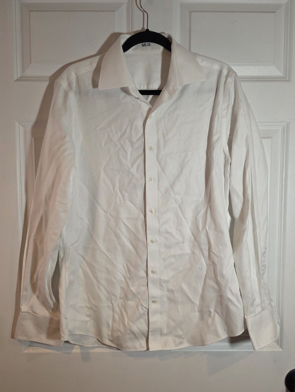 J. Hilburn Classic White Men's Dress Shirt Cotton Minor Flaw